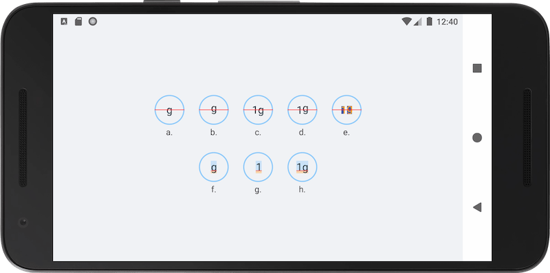 Various ways to center text inside a circle